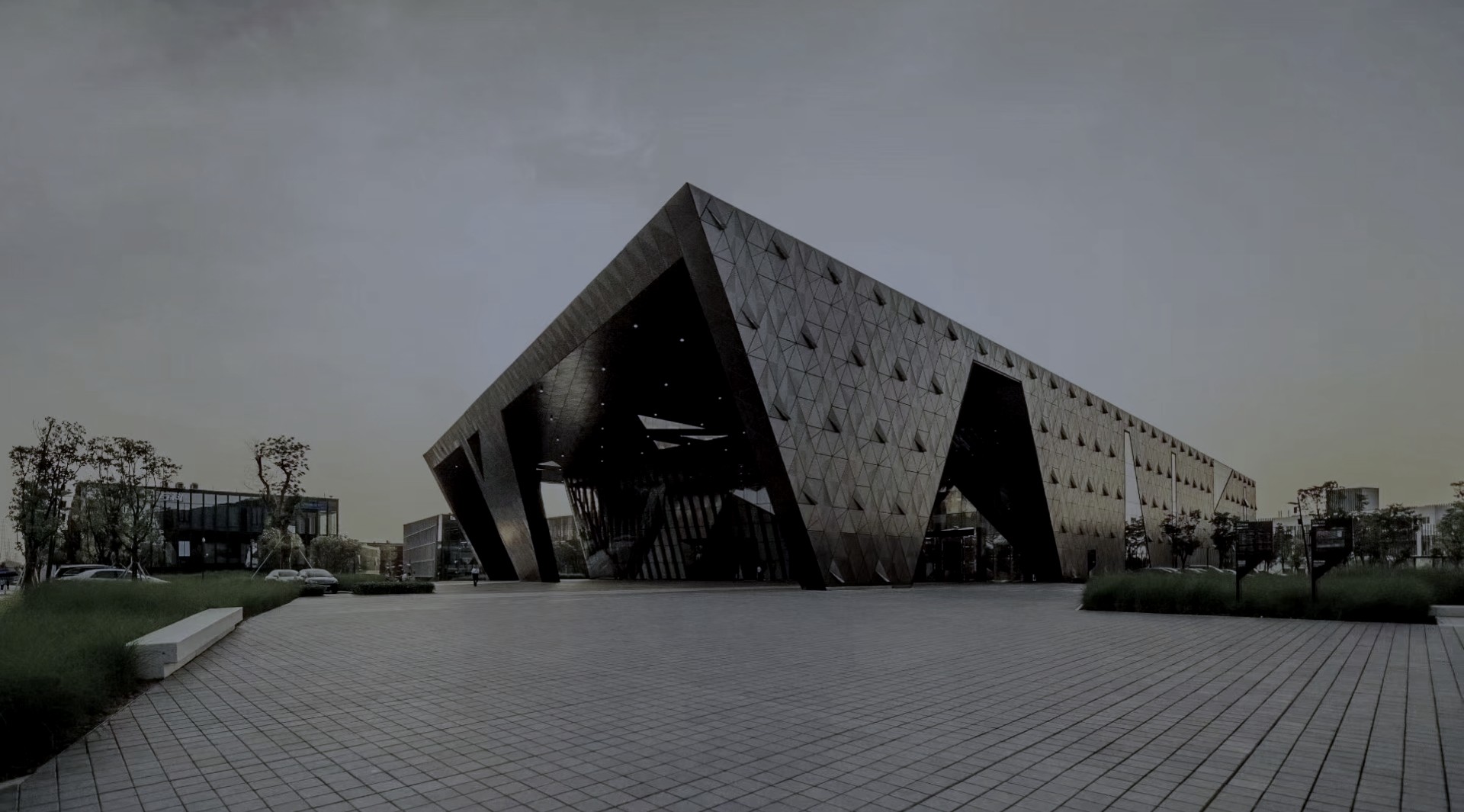 关键词：智慧楼宇，深圳市武智科技，智慧园区建筑;描述：深圳市武智科技关联的智慧楼宇，呈现科技感十足的智慧园区场景