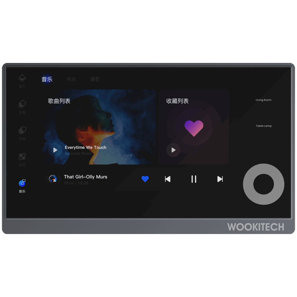 关键词:智能语音中控面板10寸;描述:1.支持语音唤醒、自定义唤醒词、语音识别全开模式、投影模式、上下班模式等
								2.控制房间内单个或批量场景模式、灯光（开关、亮度、色彩）、空调（开关、温度、模式、风速）、窗帘（开、关、停）