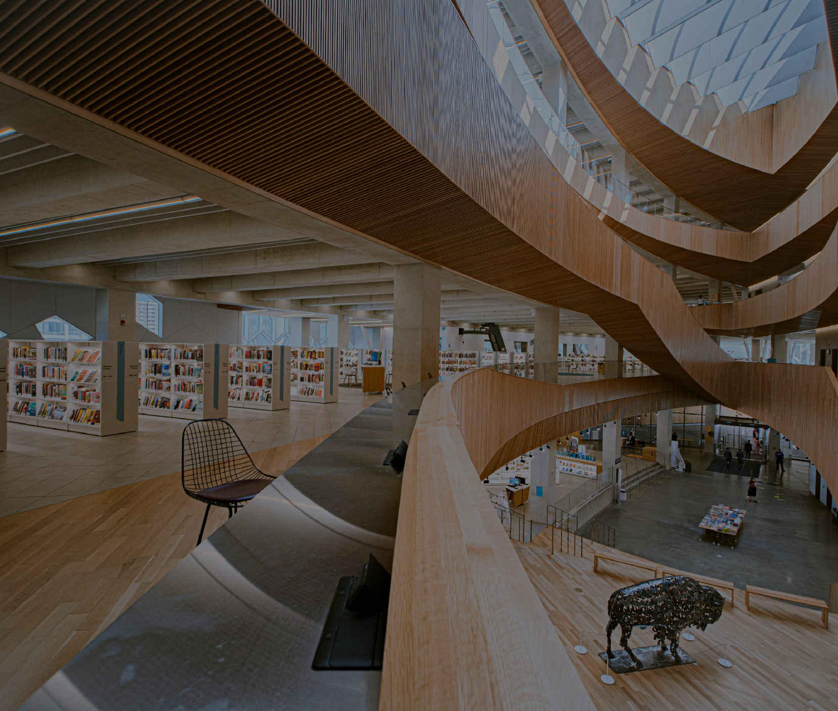 关键词：智慧园区，公共空间设计，数字化场馆，深圳市武智科技;描述：深圳市武智科技智慧园区解决方案中的现代化公共空间，体现数字化场馆设计理念