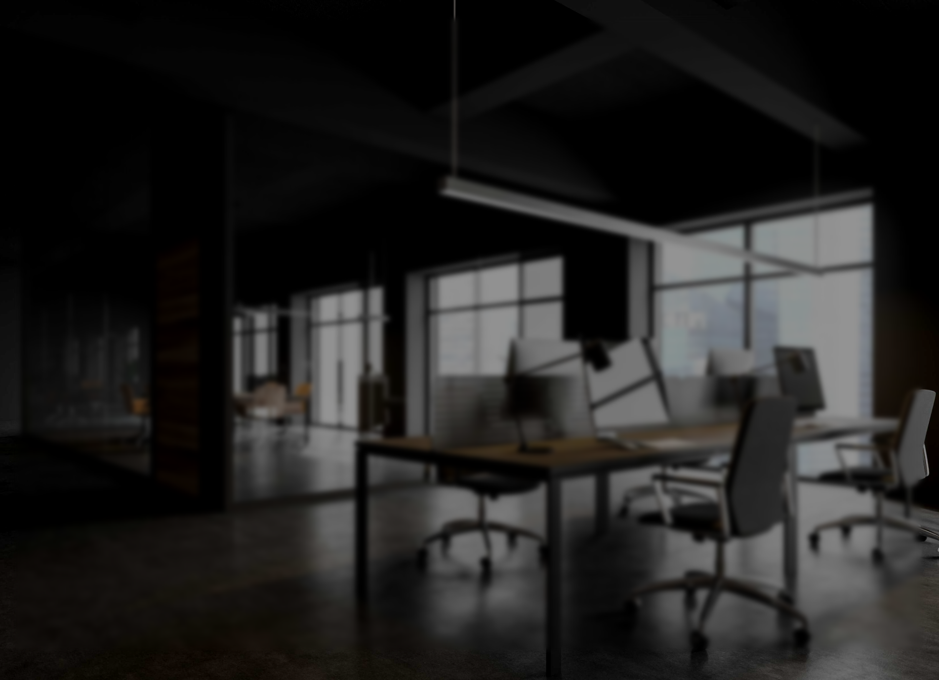 关键词：智慧工位夜间办公场景、智能照明系统、静谧办公氛围、高端办公空间
		描述：聚焦智慧工位的夜间办公场景，智能照明系统营造出静谧且富有格调的氛围，凸显高端办公空间在不同时段的适应性与科技感，助力员工在舒适环境中高效工作。